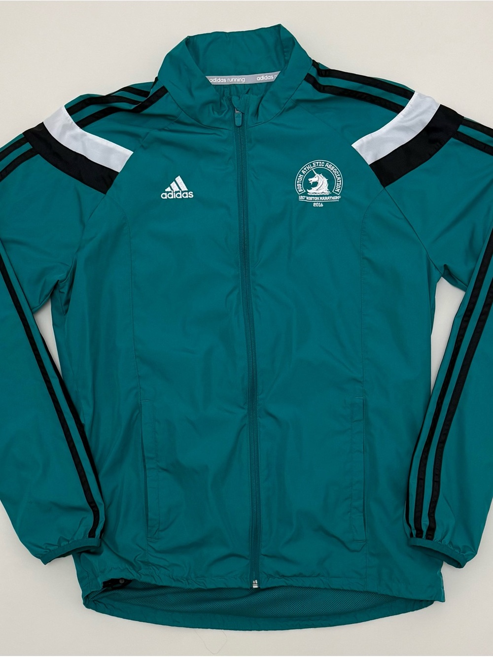 Adidas 2016 Boston Marathon Celebration Jacket Equipment Green - Size Small